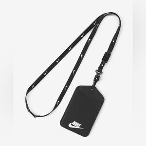 Nike Black Lanyard with Logo Card Holder